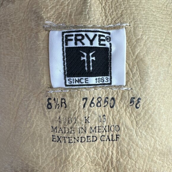 Frye Phillip Harness Tall Boots Riding Leather Back Zip Black 76850 Womens 8.5 B - Picture 15 of 16